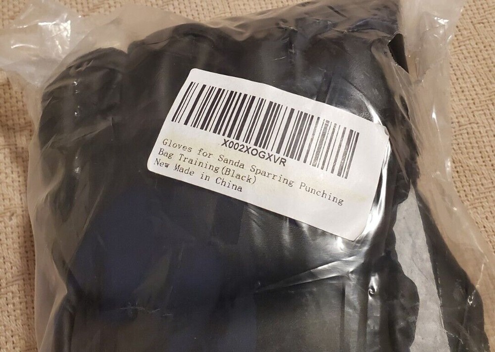 Ztty Half Finger Sparring Gloves Sanda Size Medium Black