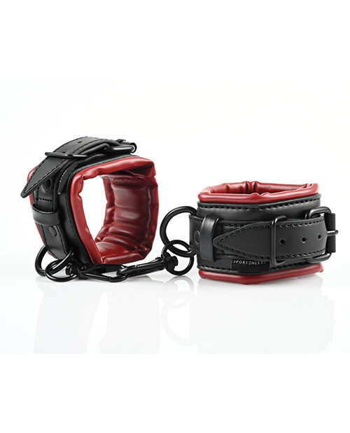Saffron Spreader Bar & Cuff Set Red/black