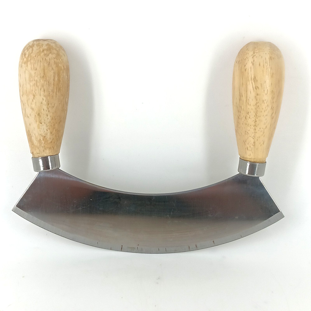 Stainless Single Blade Chopper Wood Handle High Quality Kitchen Tool Durable