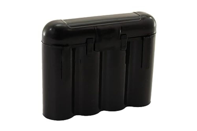 2 Black Plastic AA AAA Battery Holder Box Storage Cases
