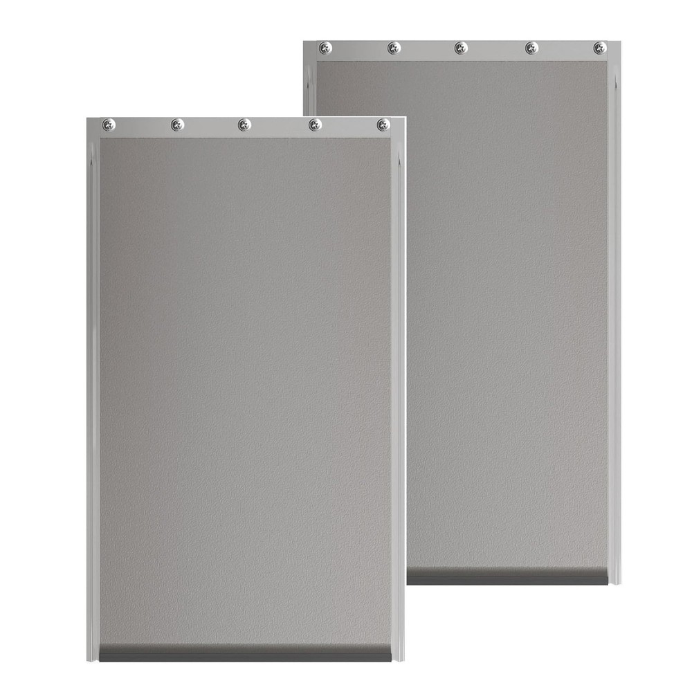 2PACK Large Dog Door Replacement Flaps with Screws - Pet Large, Gray