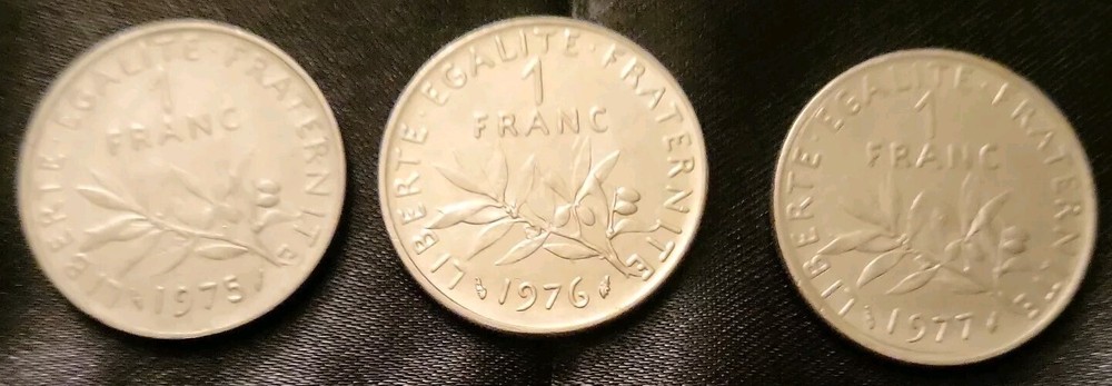 1 Franc Corresponding Dates 75 76 77