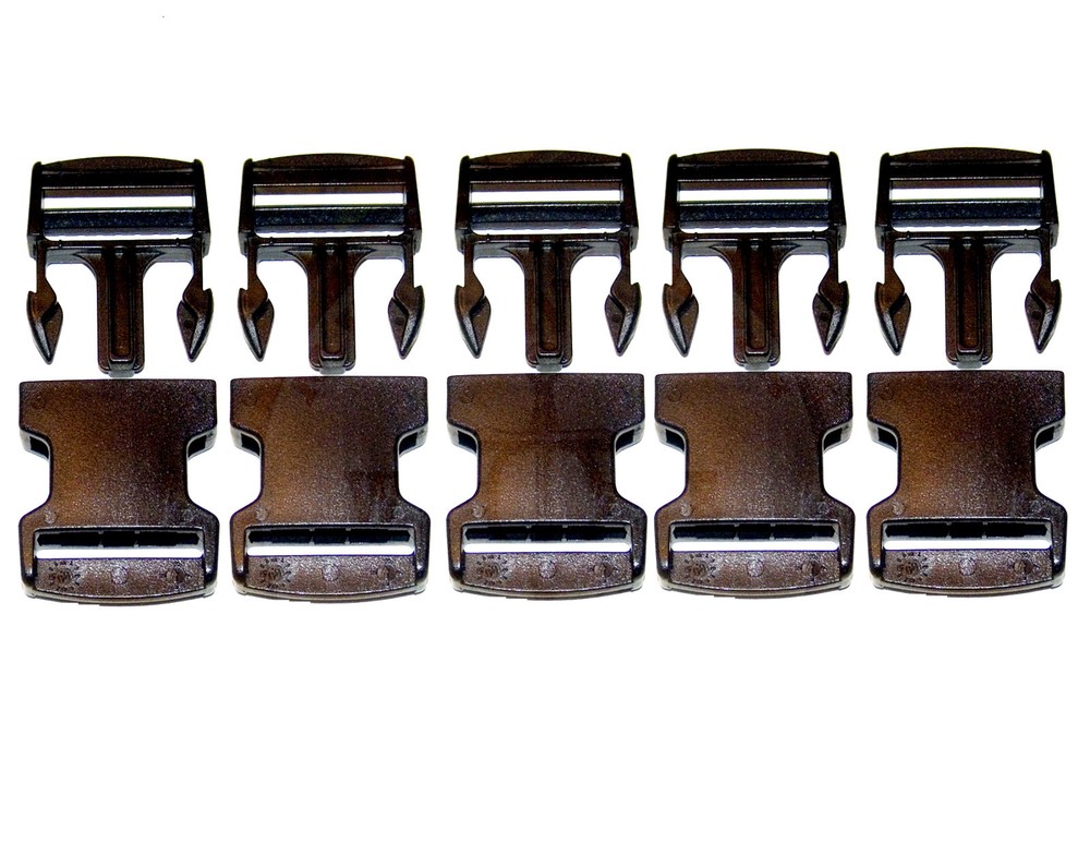 Quick Release Buckle, for 1½" Inch Webbing, Acetal Plastic, 5 Pc. Set