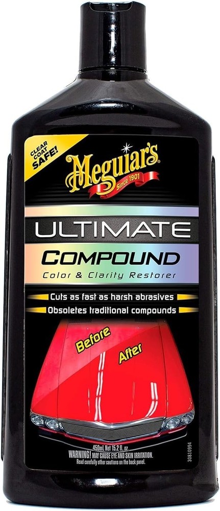 Meguiar’s Ultimate Compound, Pro-Grade Car Scratch Remover for Paint Correction,