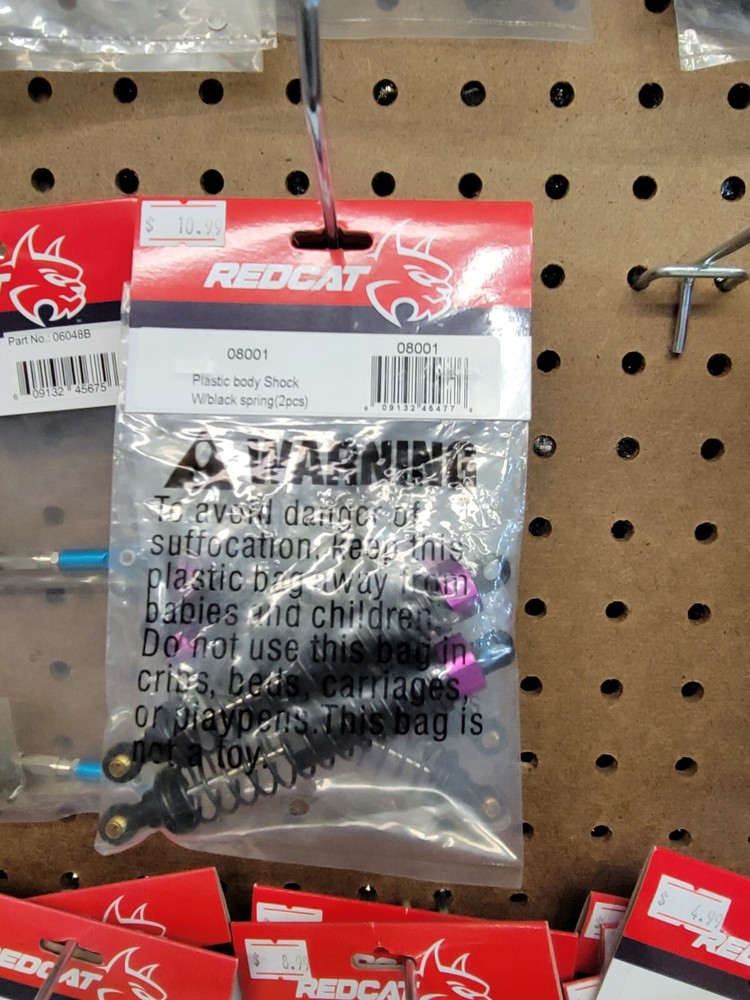 Plastic Body Shock With Black Spring 2pcs 08001