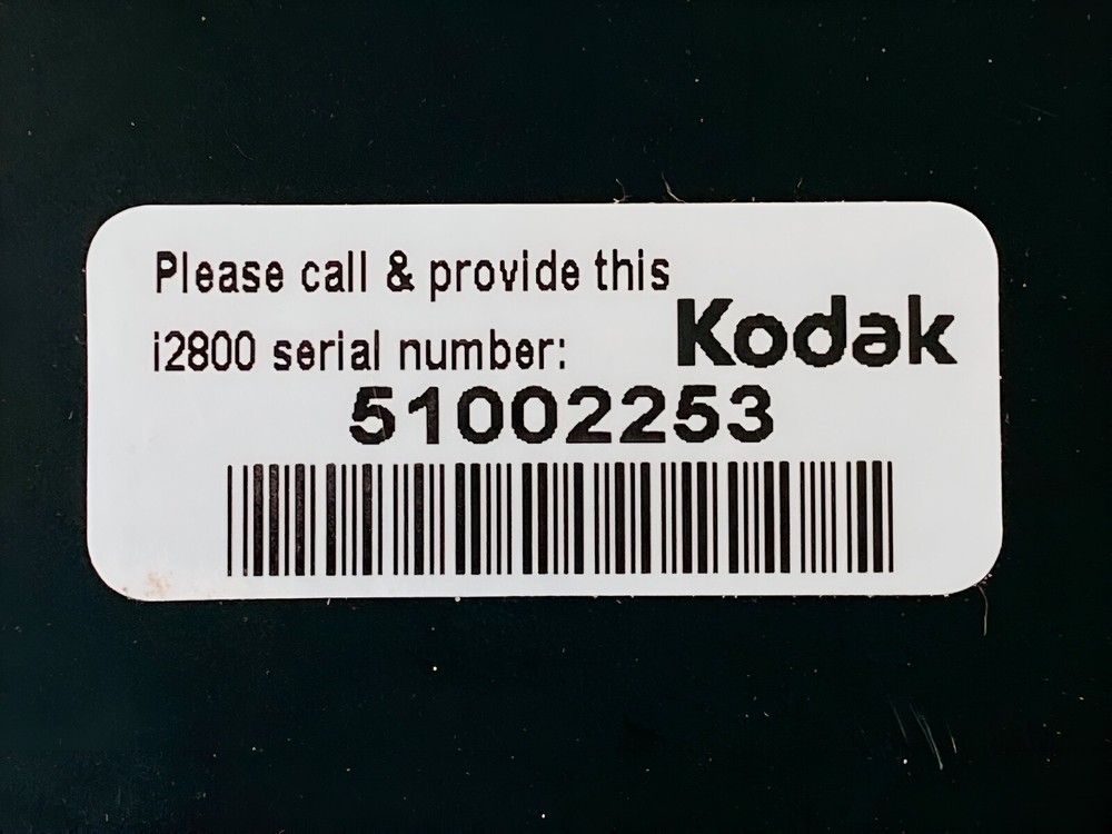 Kodak i2800 Duplex Image High Speed Document Scanner w/AC Adapter FULLY TESTED