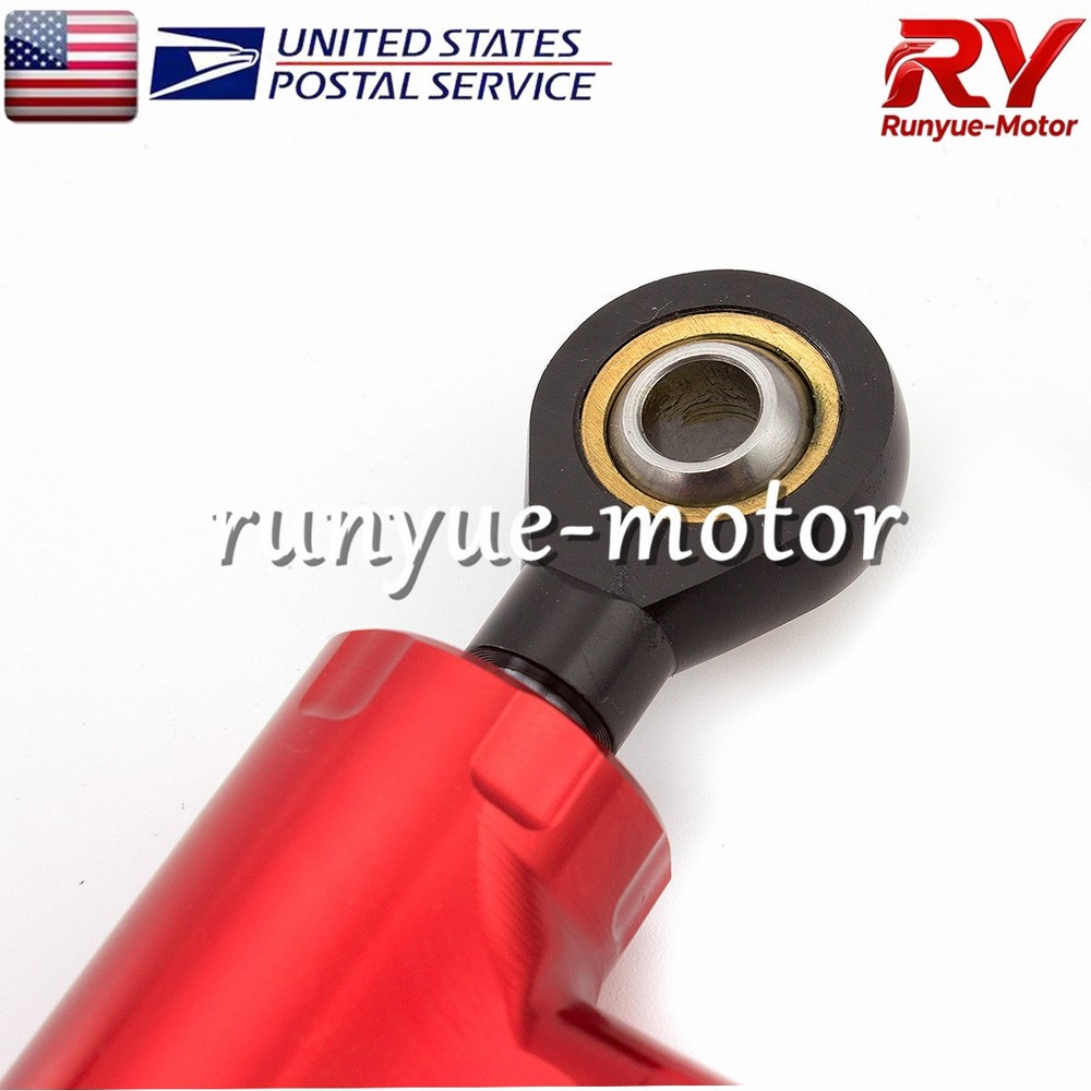Red CNC Adjustable Steering Damper Stabilizer Linear Control Universal Aluminum