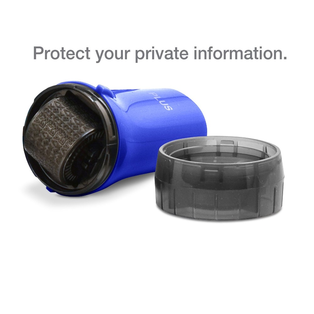 Identity Theft Prevention Security Stamp Advanced Roller 2.0 Blue