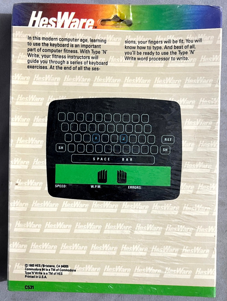 Type'N'Write Disk based Commodore 64/128 HesWare NIB! Rick Frey 1983