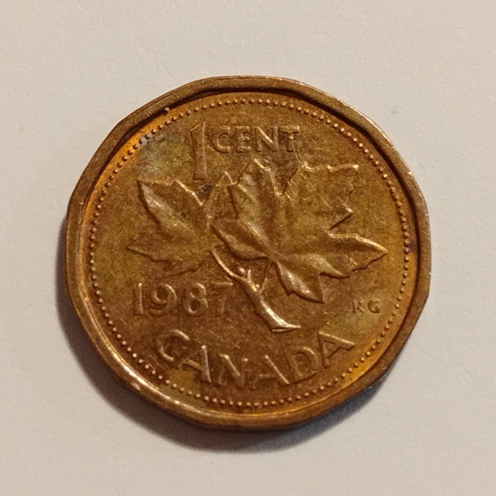 1987 - One (1) Canadian Cent - 1