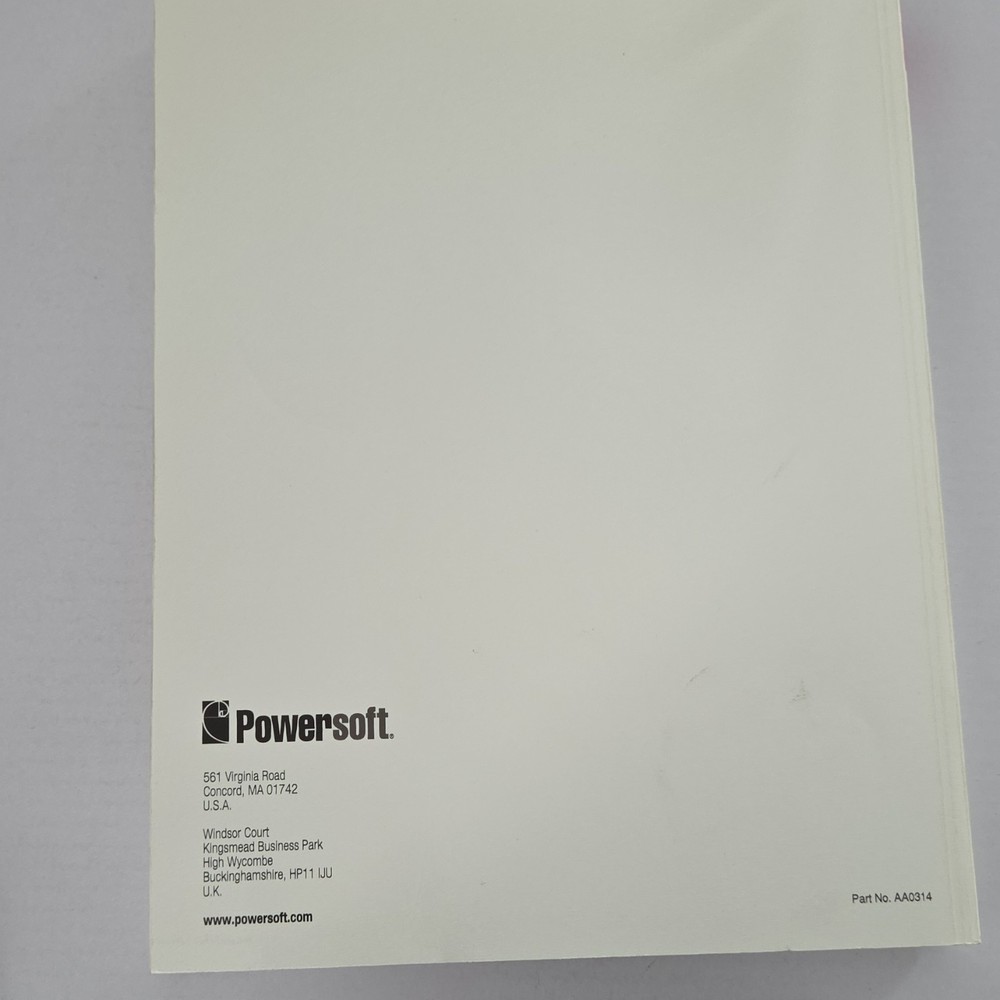 Powersoft PowerBuilder 5.0 Connecting to Your Database Manual