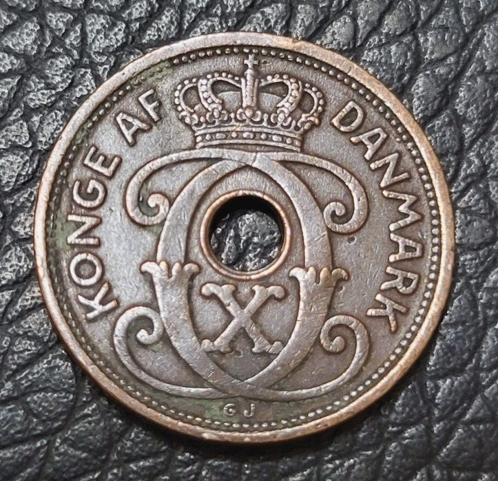 1928 Denmark 1 Øre Coin