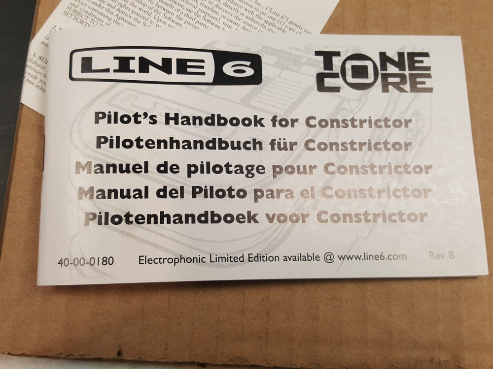 Line 6 Tonecore Constrictor Compressor Effects Pedal Box and Instructions ONLY