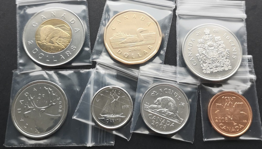 ***  CANADA  2008  UNCIRCULATED  COINS  SET  ***