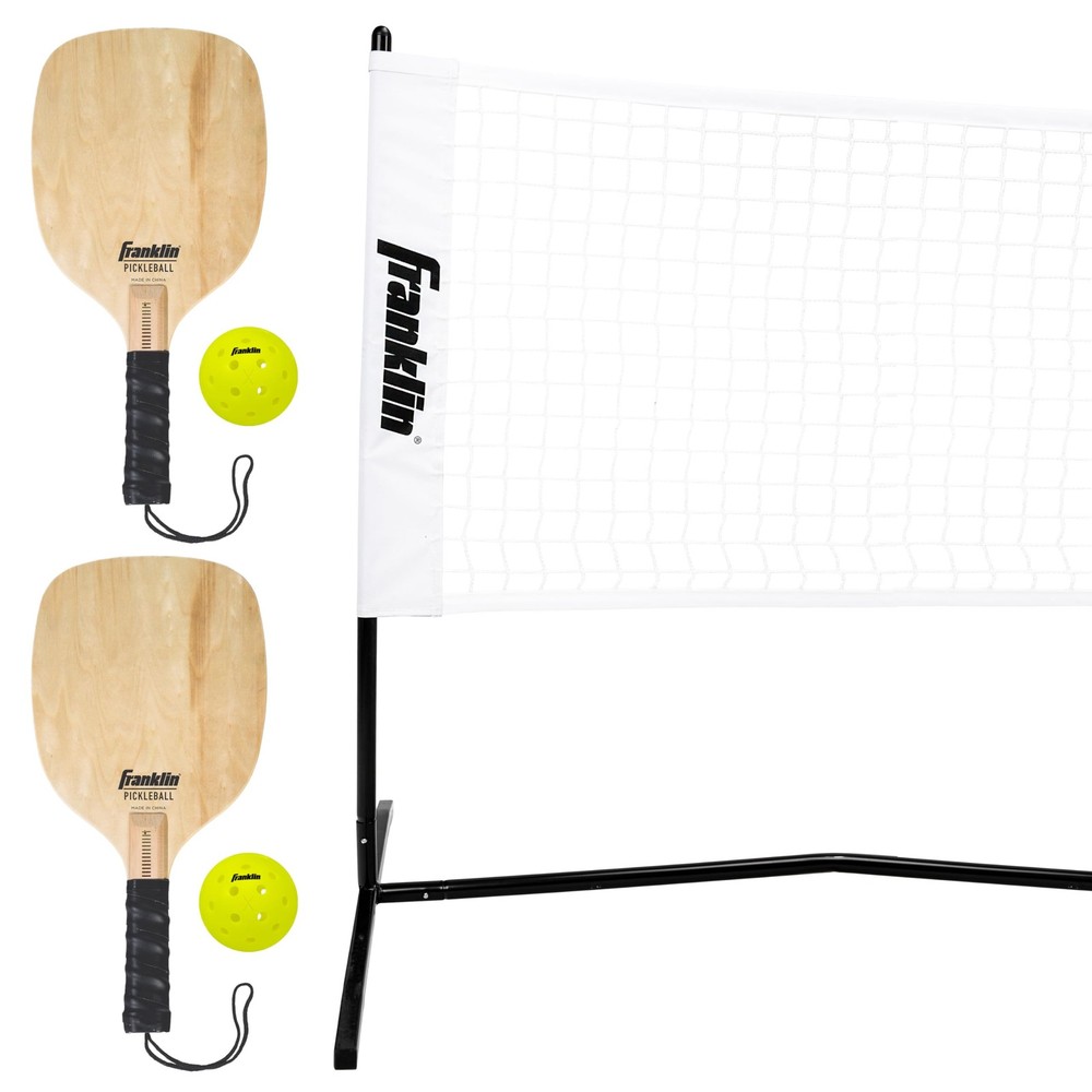 Half Court Pickleball Set 10Ft Net 2 Paddles 2 Balls Portable Easy Assembly