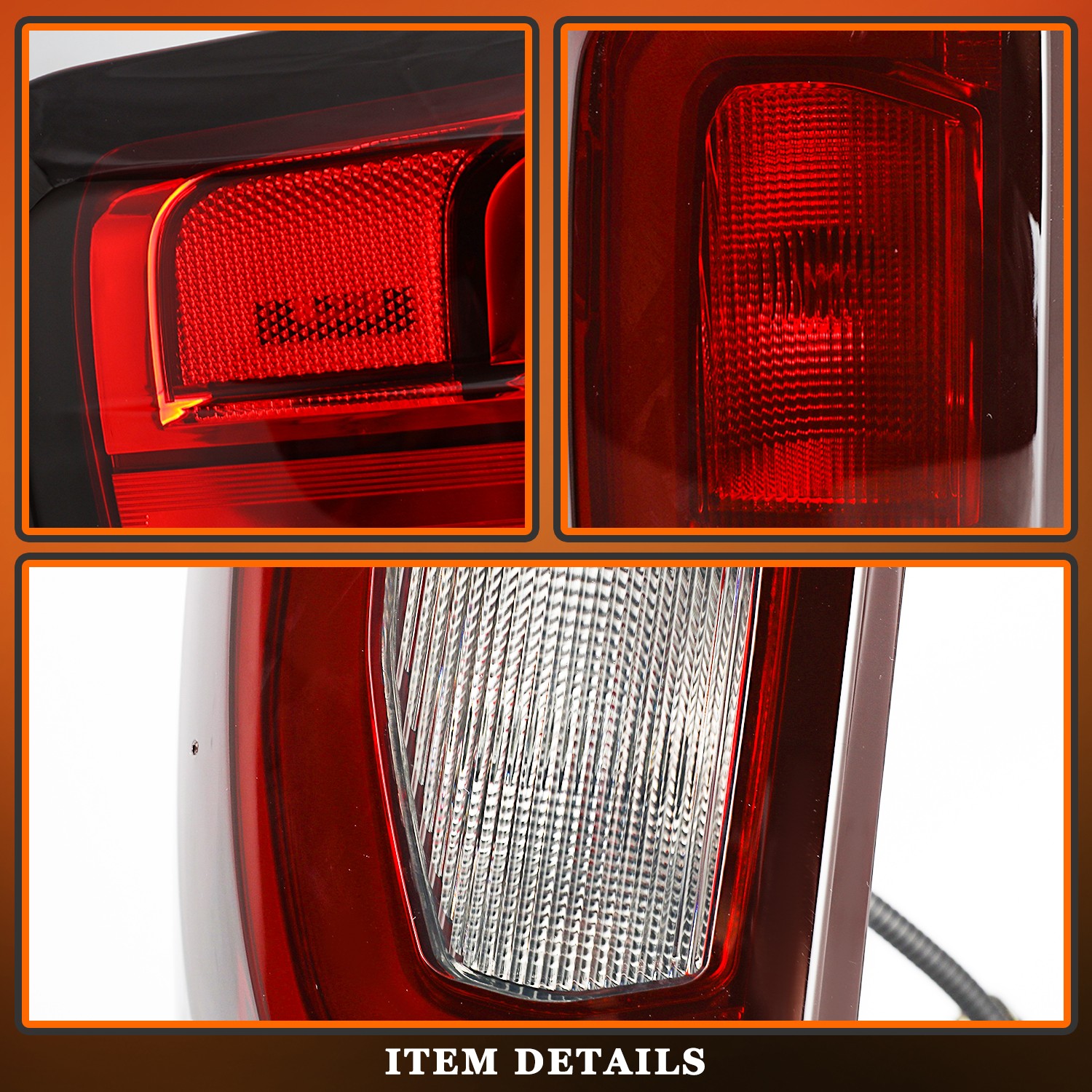 Pair Halogen Tail Light For 2019-2025 GMC Sierra 1500 2500HD W/ Full Bulbs LH+RH