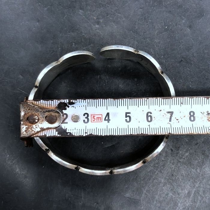 Old Chinese silver etched bracelet Handmade silver animal bracelet twelve zodiac