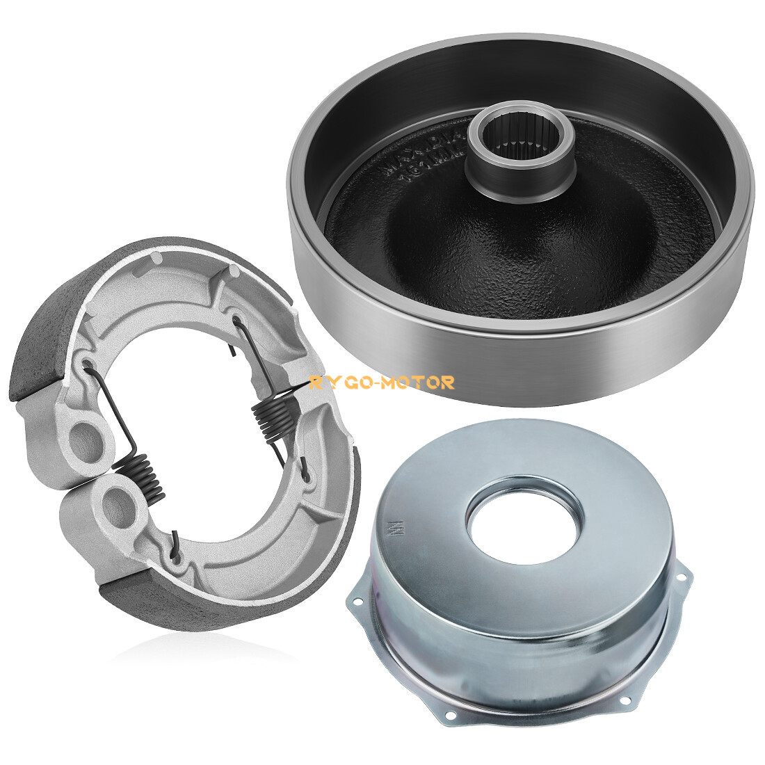 Rear Brake Drum Hub Shoes Cover Kit for Yamaha Bruin 250 350 YFM250 YFM350 04-06
