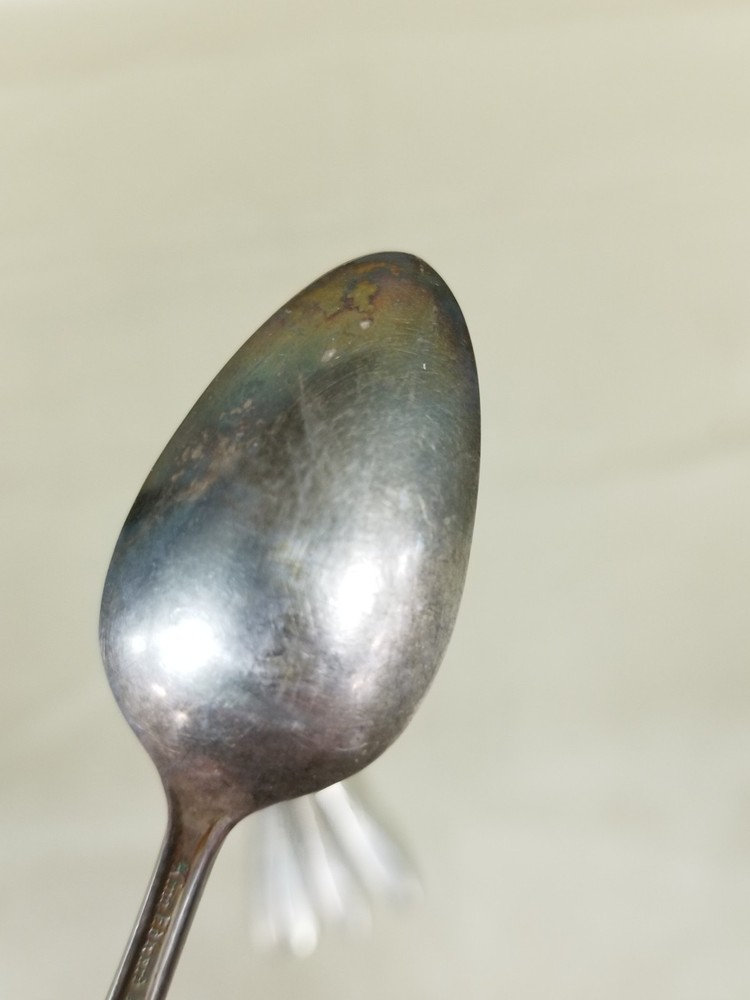 VTG Set 5 King Edward Silver Plate Teaspoons 4.5" "National" Pattern