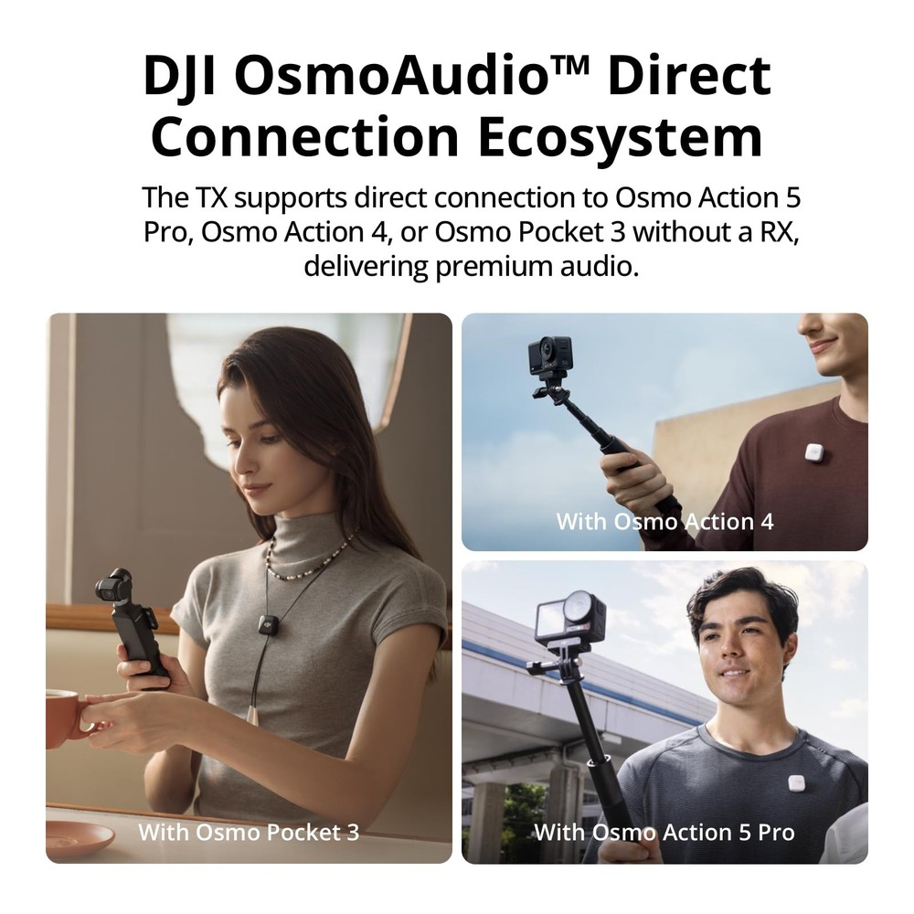DJI Mic Mini Transmitter Infinity Black Wireless Microphone Ultra Light Sound