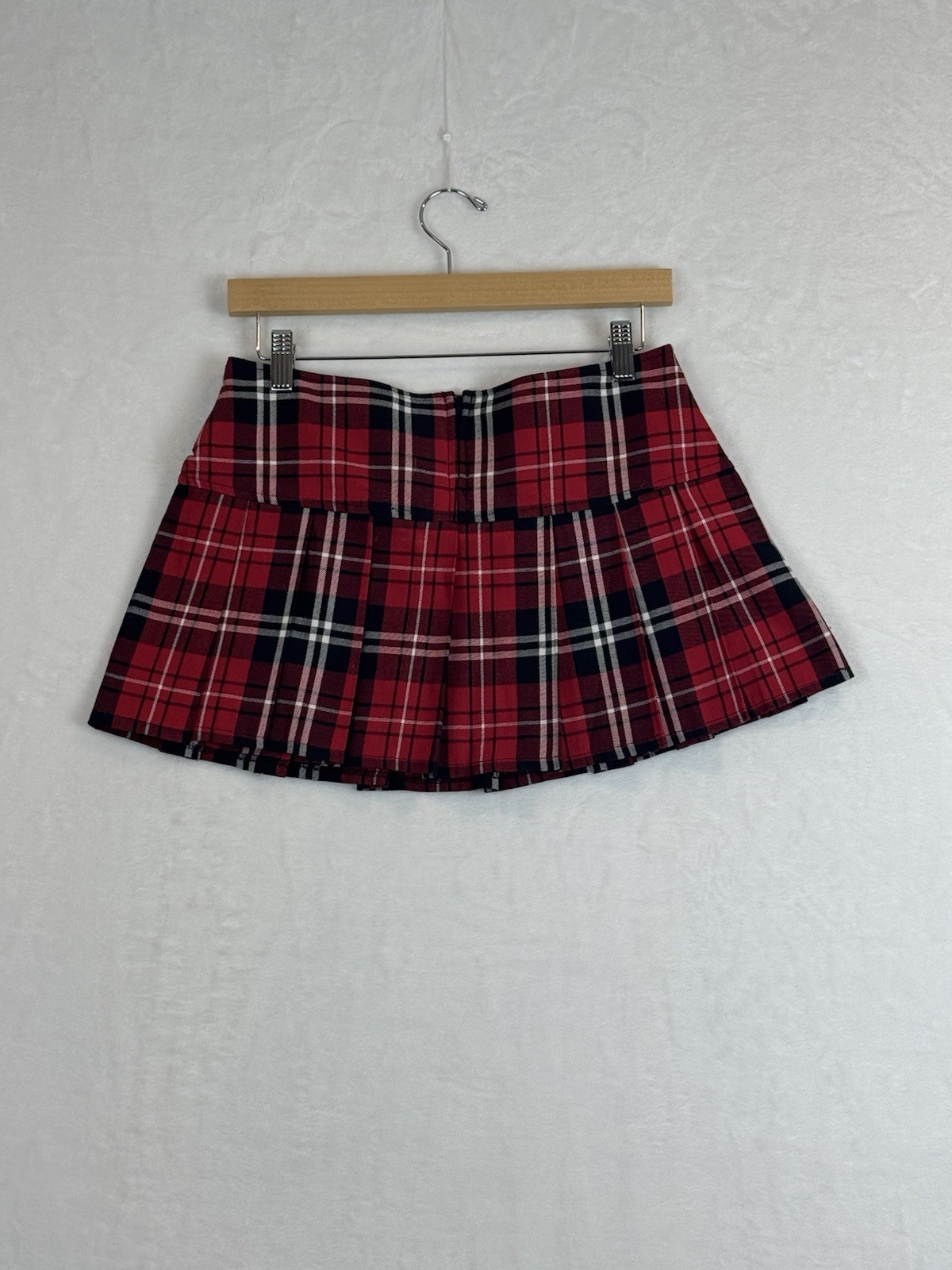 Women’s Abbey Y2K Red Plaid Skirt Size 5 FREE SHIPPING