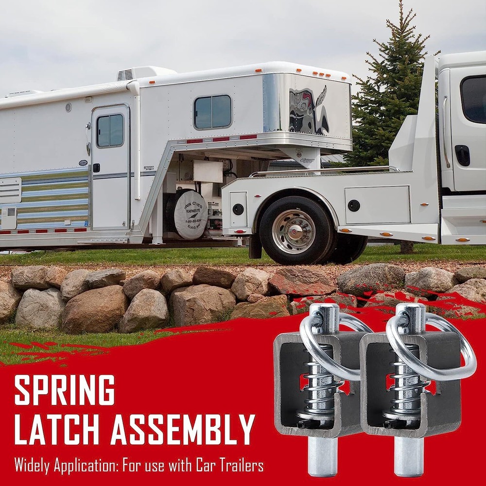 4 Pack Spring Latch Lock, Weld-On Spring Latch Assembly, Trailer Gate Latch