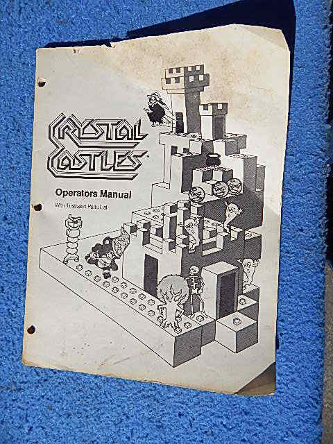 1983 Atari CRYSTAL CASTLES Video Game Operators Manual