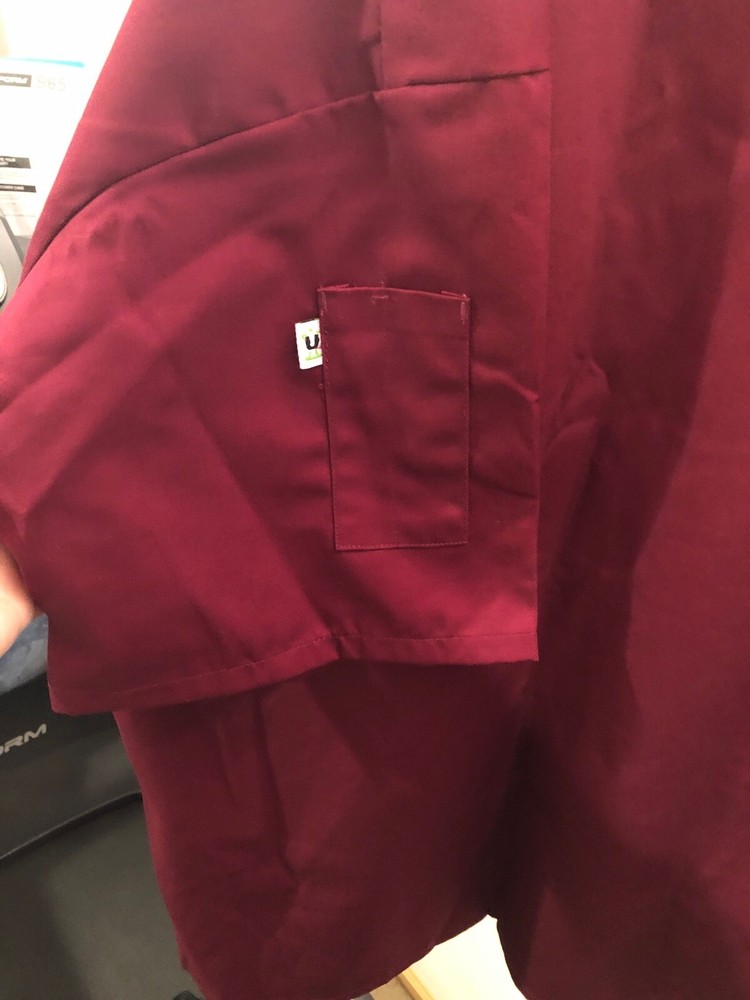uncommon threads chef coat Burgundy 4XL