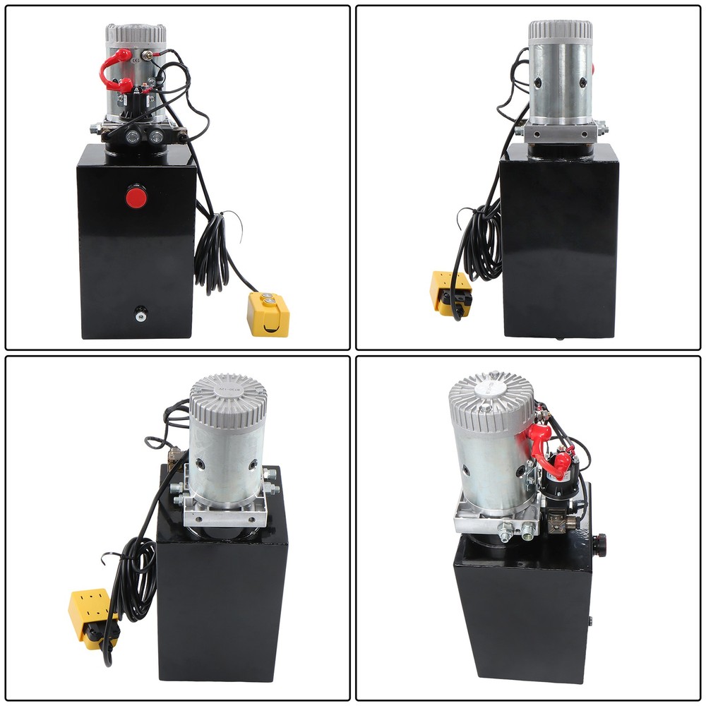 15 Quart Double Acting Hydraulic Pump Dump Trailer Power Unit DC 12V Unit Pack