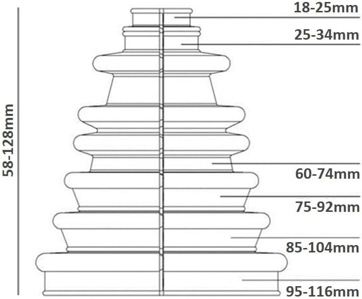 CVS18 Universal Split Constant Velocity Gaiter