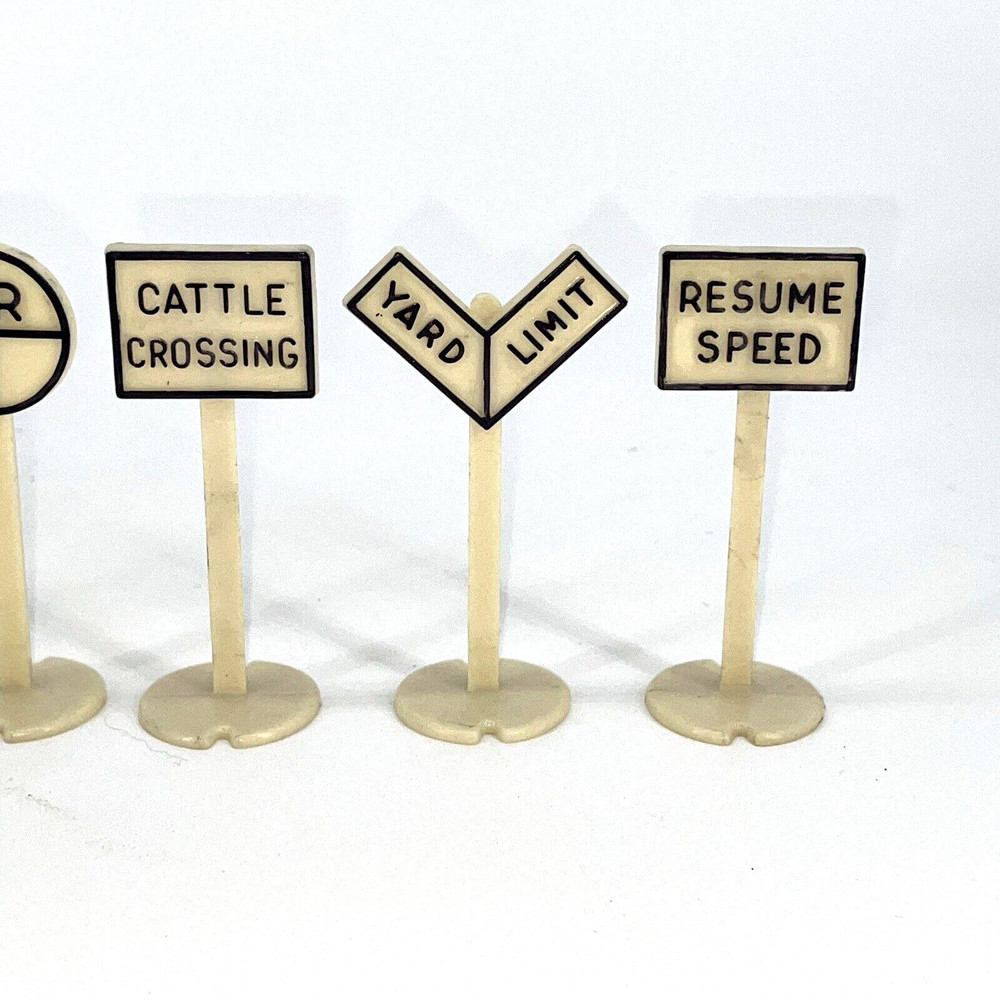Ten Plastic Model Railroad Signs