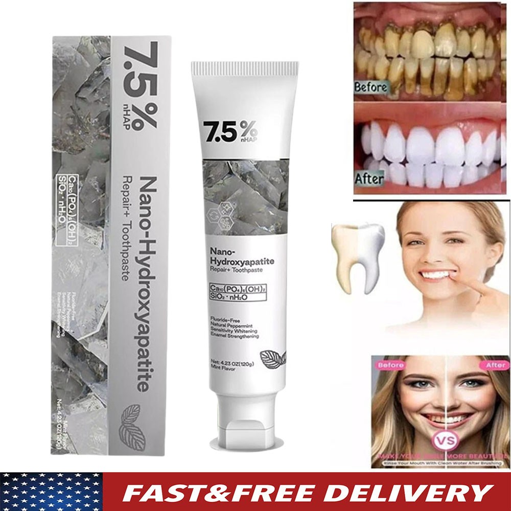 7.5% Hap Nano-Hydroxyapatite Toothpaste Remove Deep Clean For Sensitive Teeth