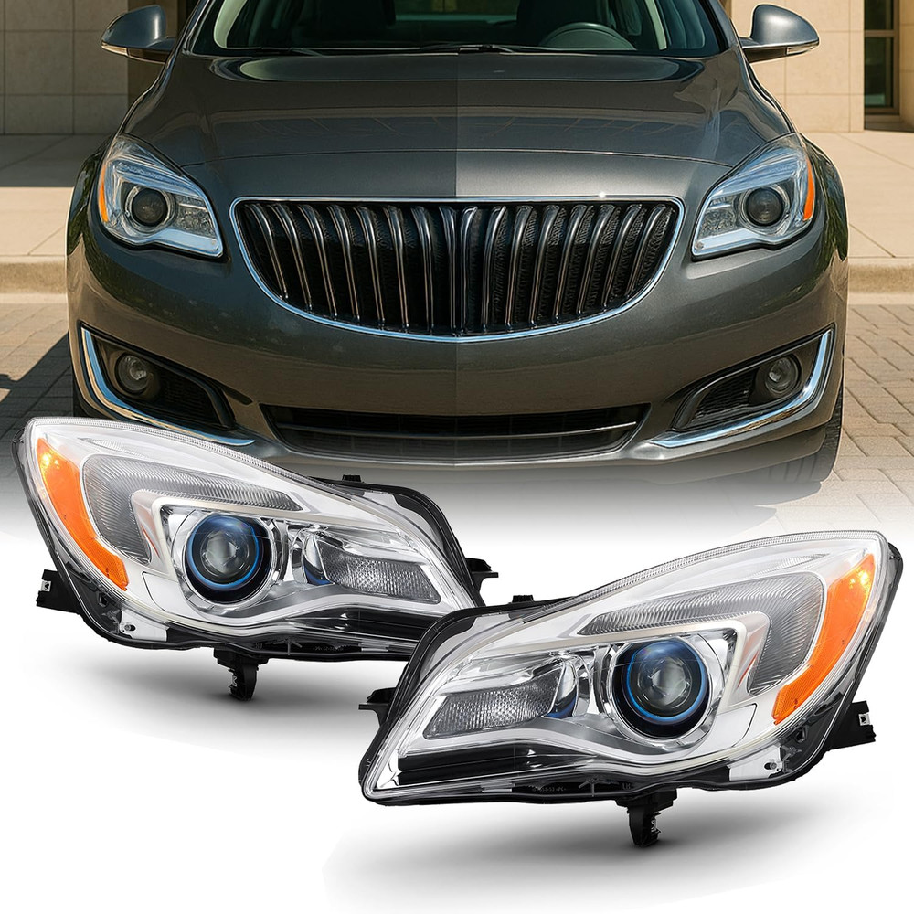- Pair Replacement Fits 2014 2015 2016 2017 Buick Regal Halogen Projector Headli