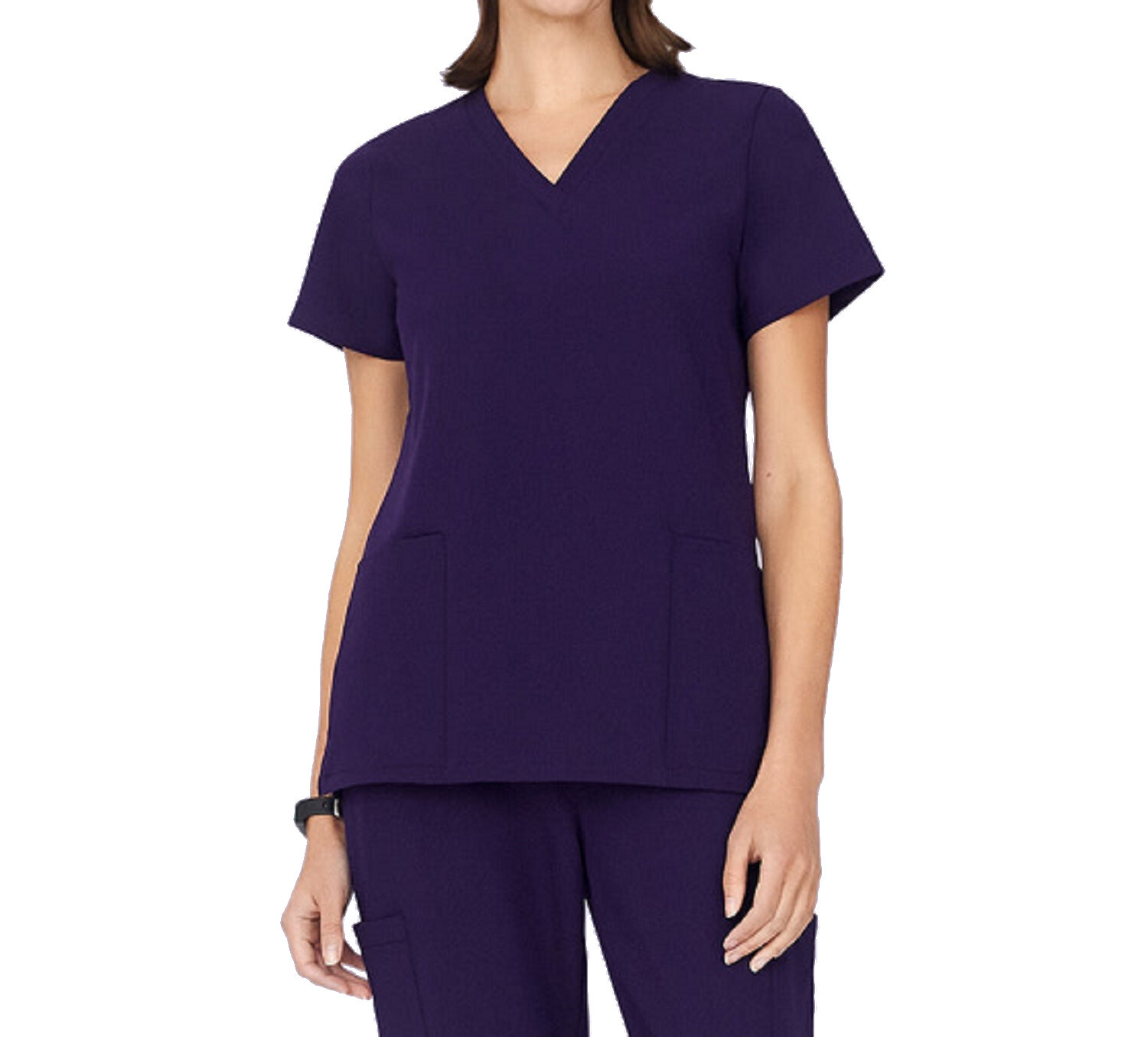 Women Scrub Top V Neck 2 Front Pockets Mandala TOP ONLY