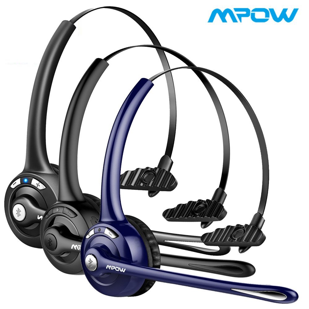 Mpow Pro Trucker Bluetooth Headset Wireless Headphones Over Head Earpiece Driver