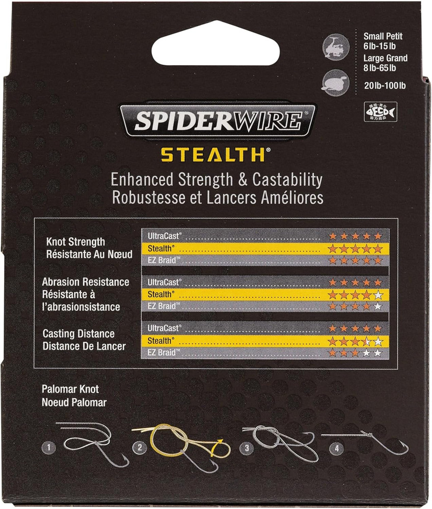 Spiderwire Stealth Braid 15lb Break Strength 200 Yards