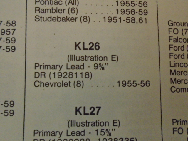 1955 1956 chevy Distributor Lead