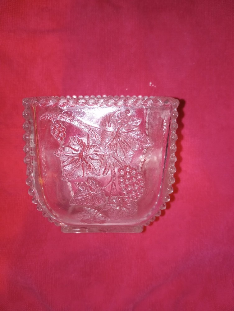 Antique EAPG  Glass Grape Beaded Spooner