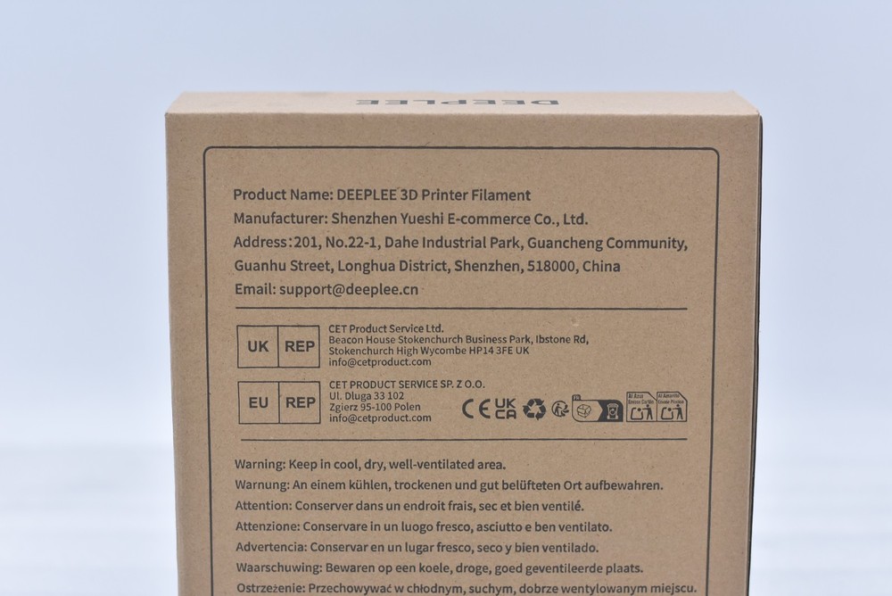 Deeplee 3D Printer Filament PLA+ 1.75mm Black