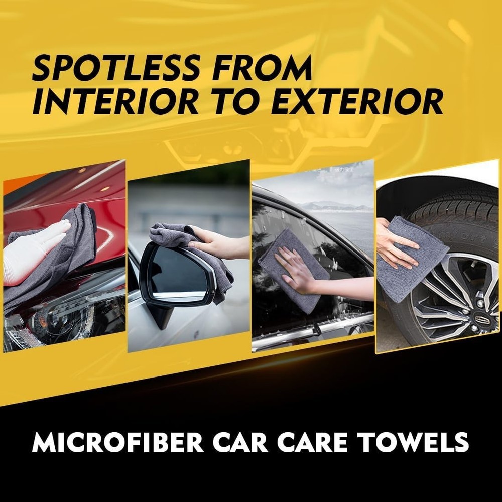 12 Pack Machine Washable Microfiber Cloths - Ultra Absorbent & Durable 12.5”