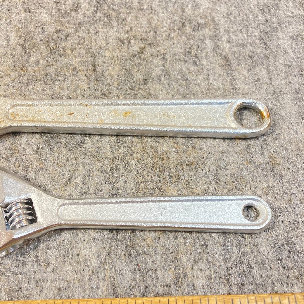 Adjustable Wrench 2 Pc Heavy Duty 8" & 6"