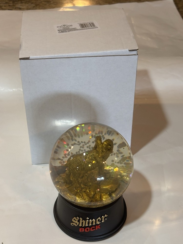 Shiner Bock Beer Snow Globe
