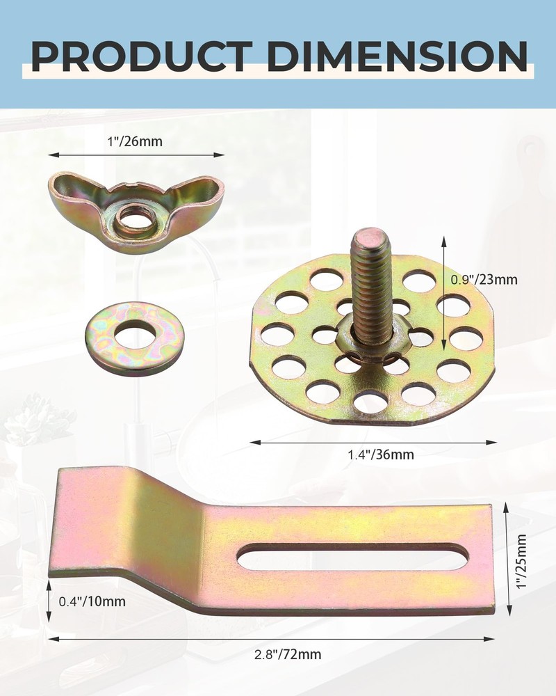 10 PCS Undermount Sink Clips Premium Brackets Mounting Kit Installation Hardware