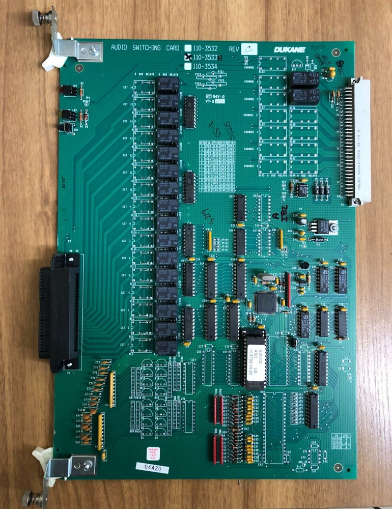 Dukane StarCall Intercom System Audio Switching Card 110-3533B Rev C