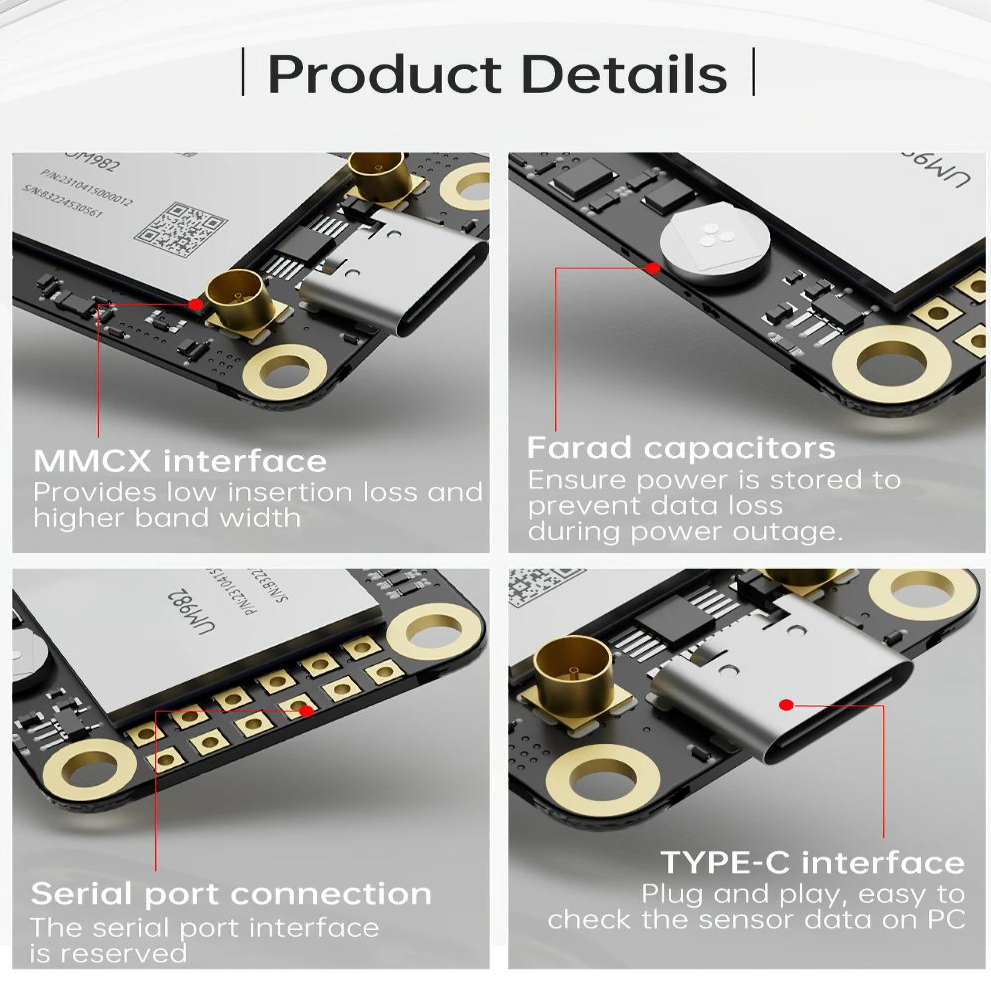 UM982 RTK Module GNSS GPS Module for Drones Automobiles Surveying Mapping