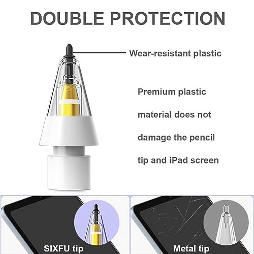 Upgraded Tip Compatible with Apple Pencil Tips, Safe Replacement Tip hard tip