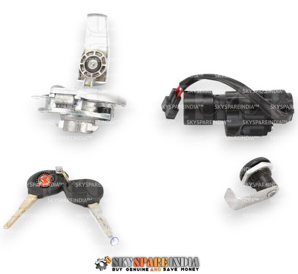 Complete Lock Set Assembly Compatible With Royal Enfield Super Meteor 650cc