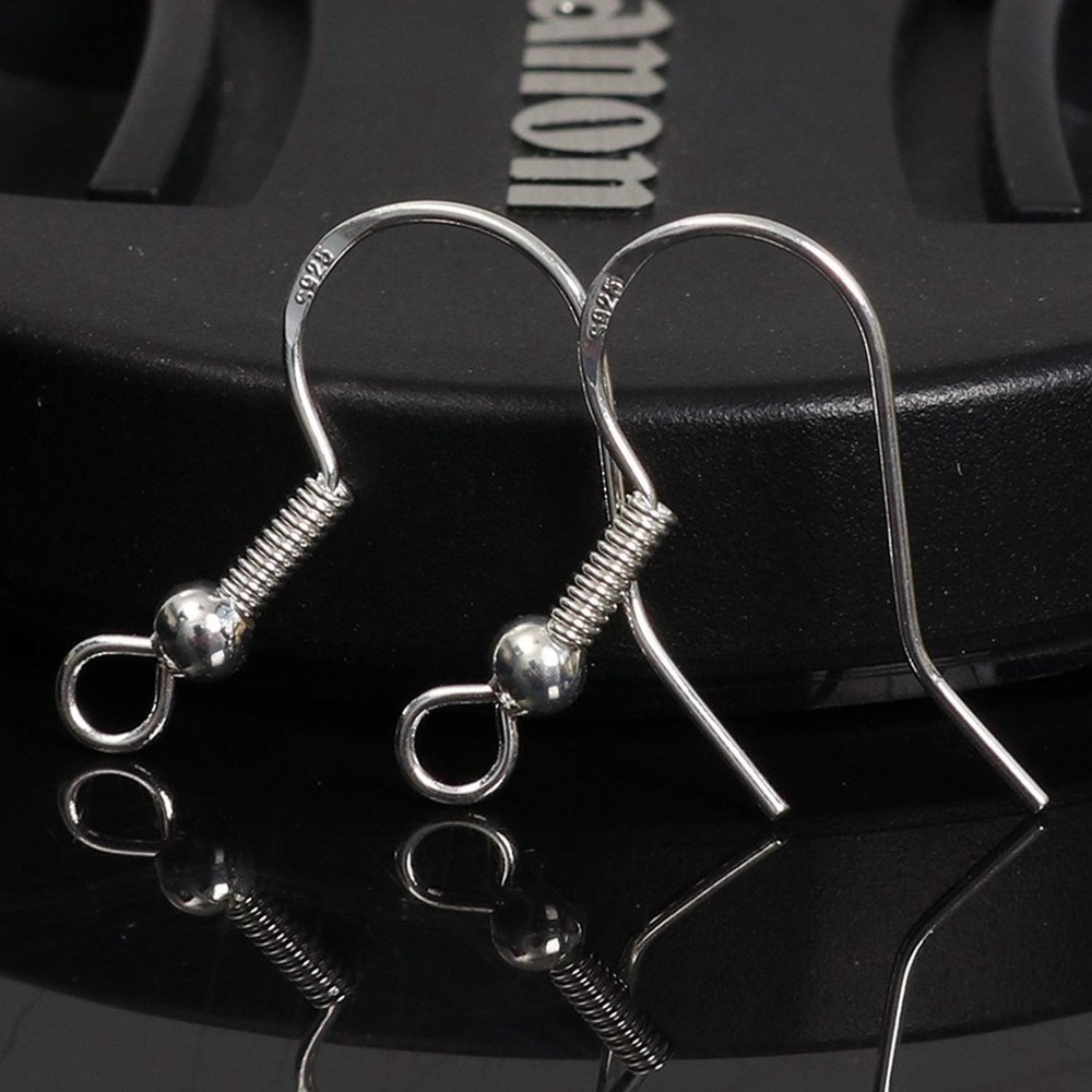 100 Pcs 925 Sterling Silver Earring Hooks with Backs