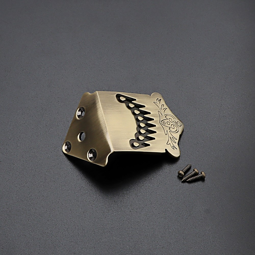 Bronze 8 String Mandolin Tailpiece Feather Pattern Metal Mandolin Music Part