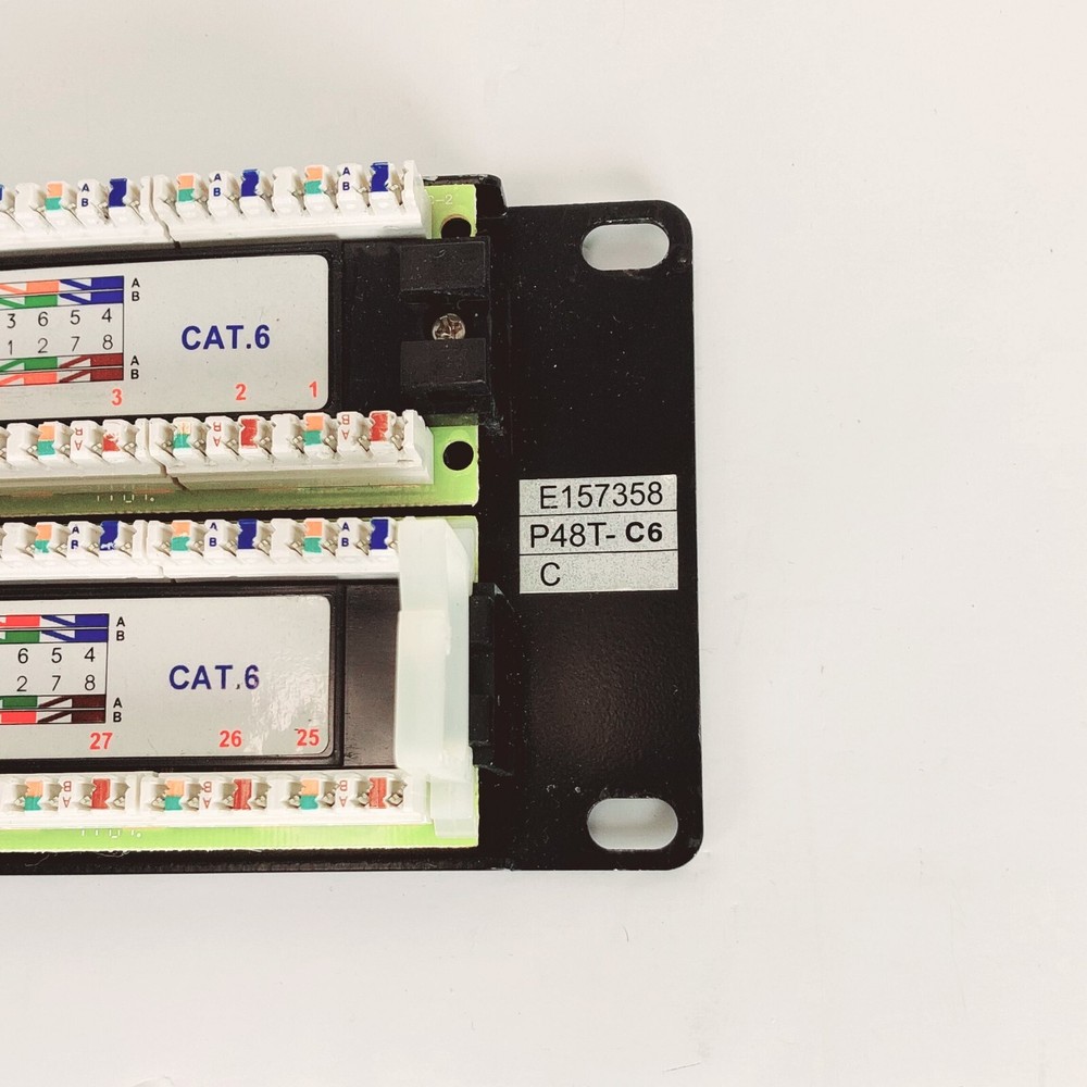 Tripp Lite 48 Port Data Rackmount CAT6 Ethernet 2U Patch Panel P48T-C6